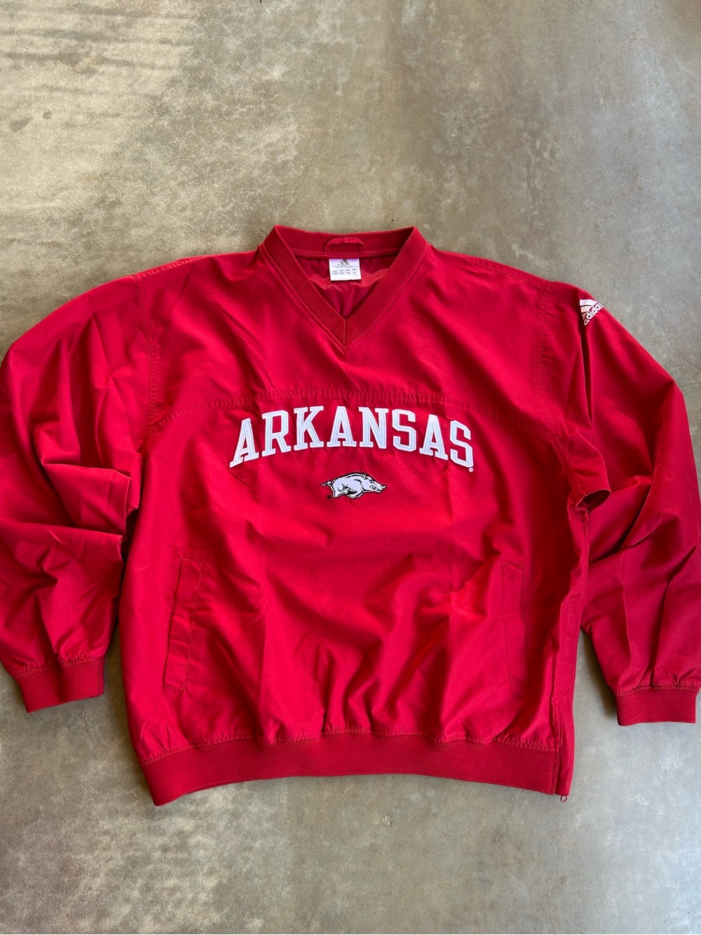 adidas Red Arkansas Pullover Sweatshirt